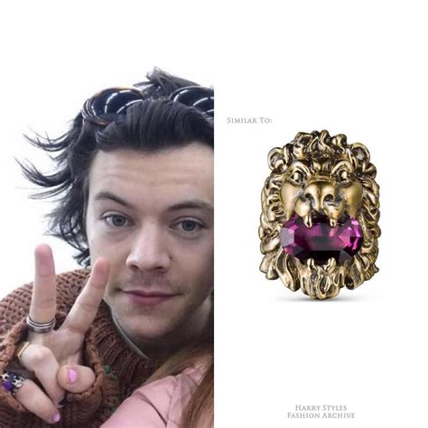 harry styles Gucci lion ring